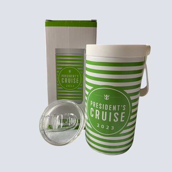 Presidential Cruise 2023 Royal Caribbean 4-in-1 Beverage Holder Green Collector - Picture 4 of 5